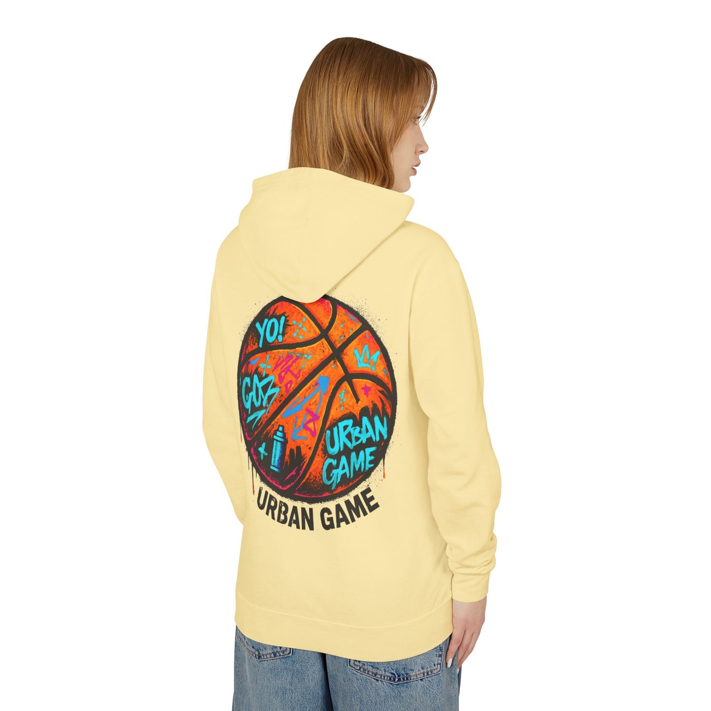 Broken Crayons Collection"Street Flight" Urban Graffiti Basketball Hoodie | Unisex Sweatshirt