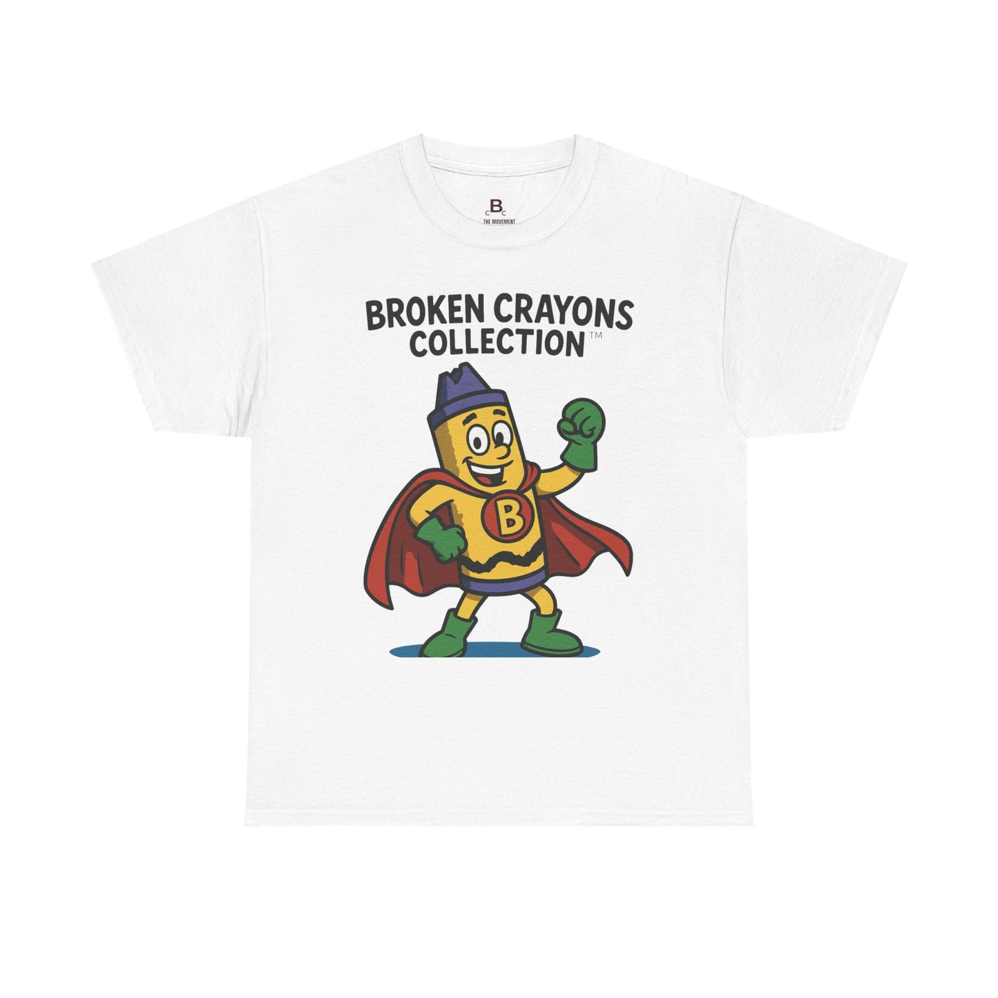 Broken Crayons Cartoon Tee, Fun Graphic T-Shirt, Kids Gift, Superhero Shirt, Unique Birthday Present, Inspirational Style