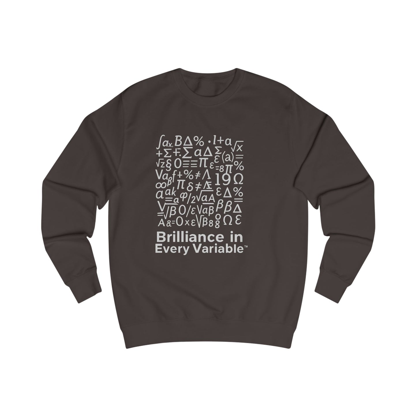 Brilliance in Every Variable™ Sweatshirt – Black Crewneck for Teen Boys | Math-Inspired Empowerment Apparel