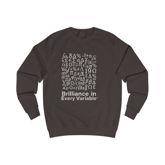Brilliance in Every Variable™ Sweatshirt – Black Crewneck for Teen Boys | Math-Inspired Empowerment Apparel