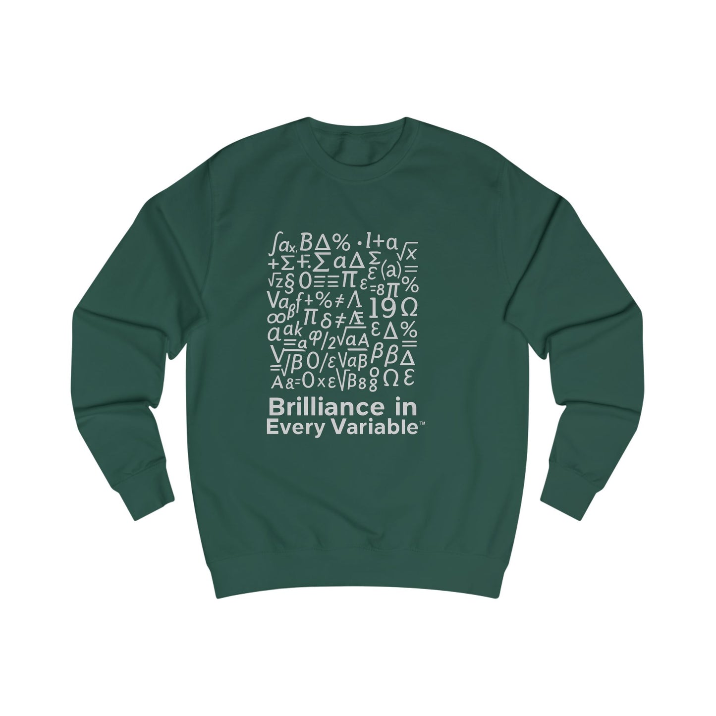 Brilliance in Every Variable™ Sweatshirt – Black Crewneck for Teen Boys | Math-Inspired Empowerment Apparel