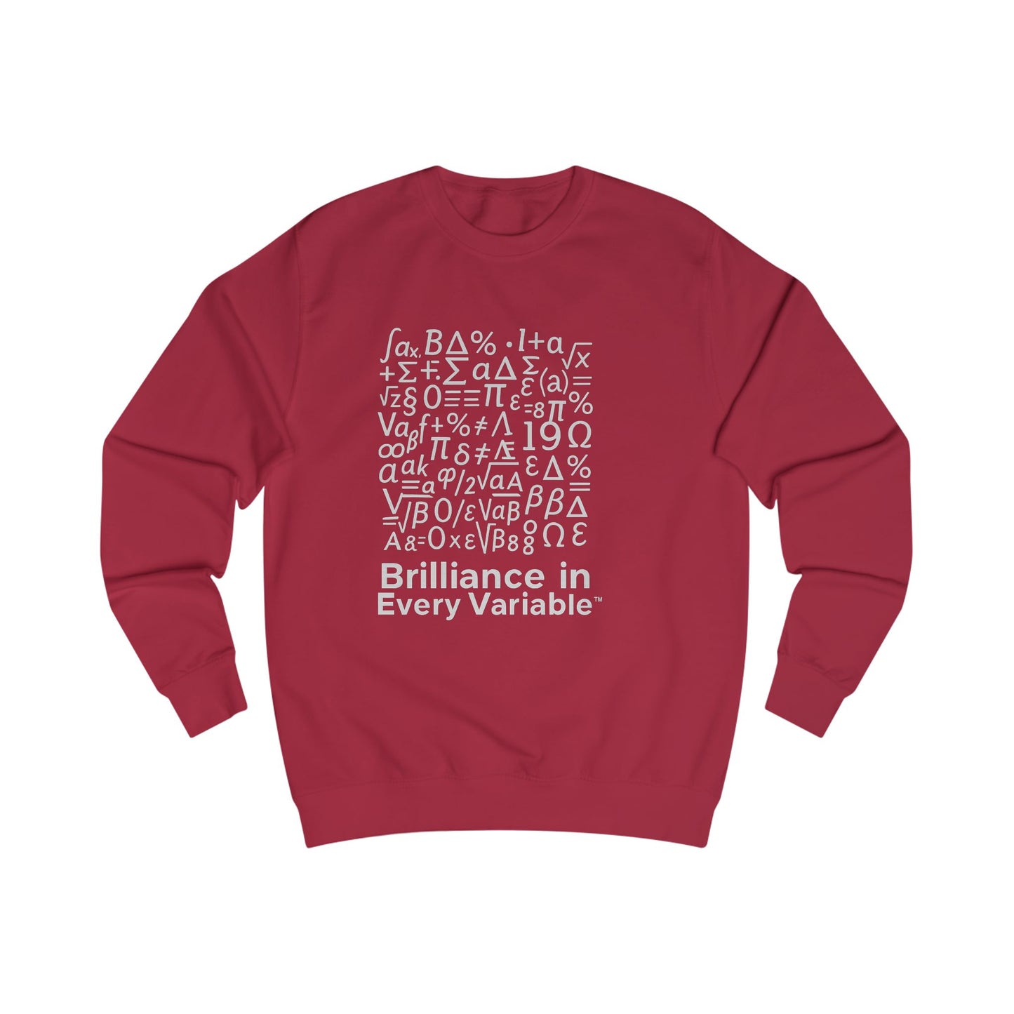 Brilliance in Every Variable™ Sweatshirt – Black Crewneck for Teen Boys | Math-Inspired Empowerment Apparel