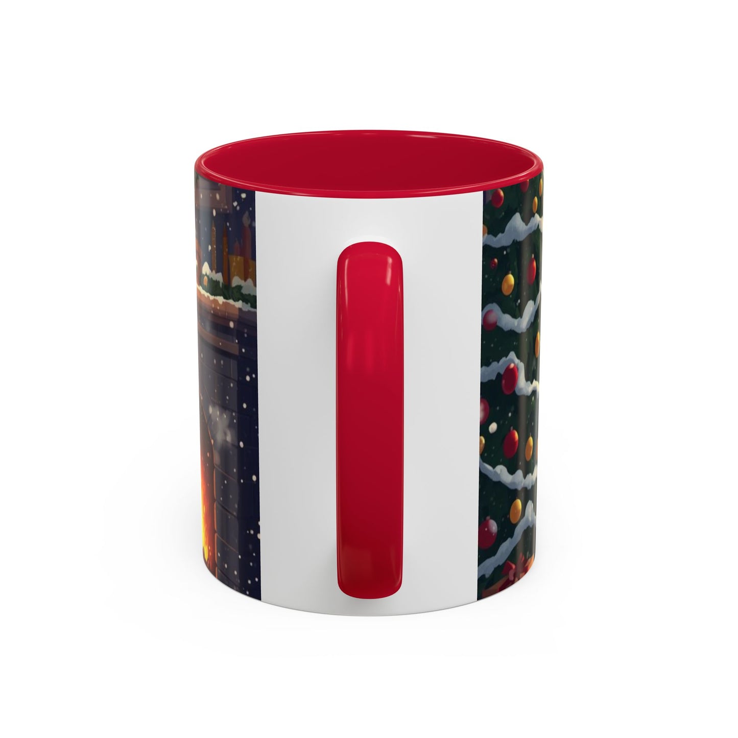 Broken Crayons Collection Holiday Fireplace Coffee Mug — Cozy Winter Scene 11oz/15oz