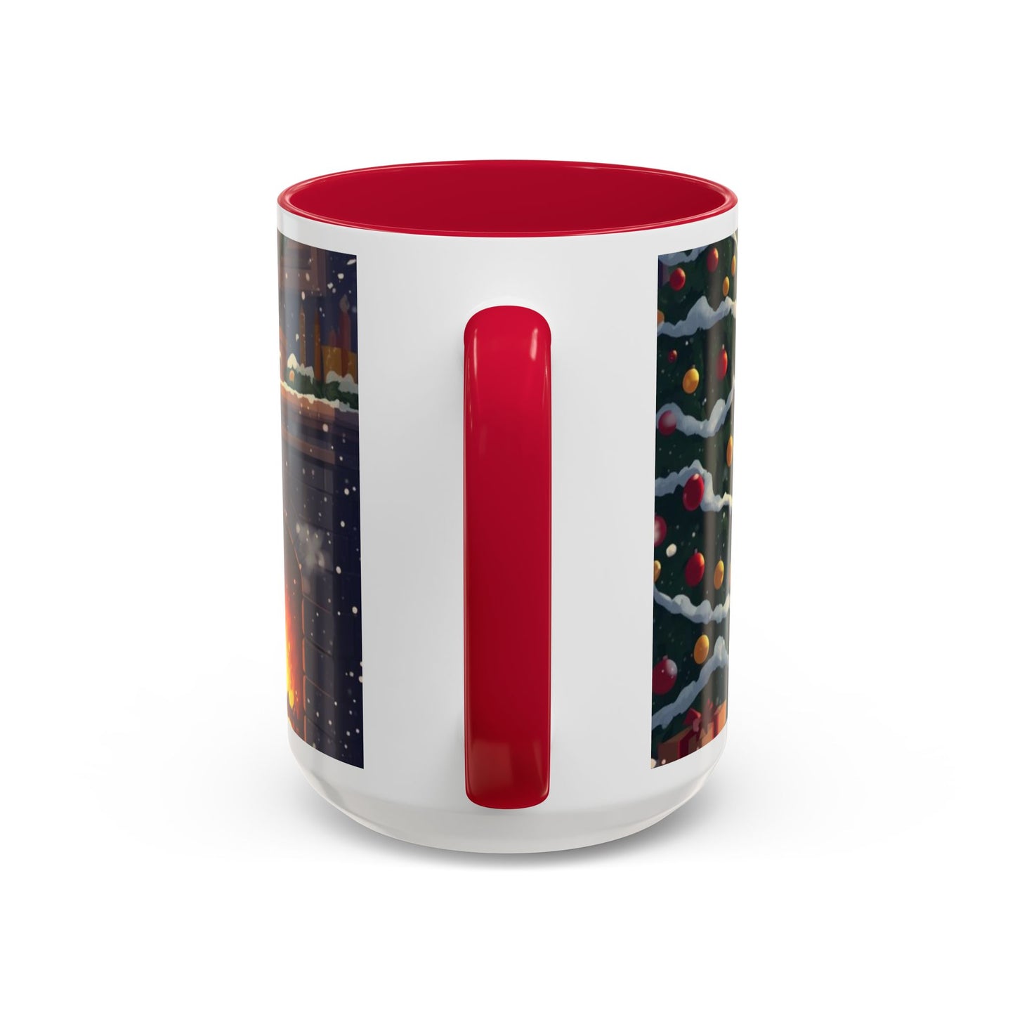 Broken Crayons Collection Holiday Fireplace Coffee Mug — Cozy Winter Scene 11oz/15oz