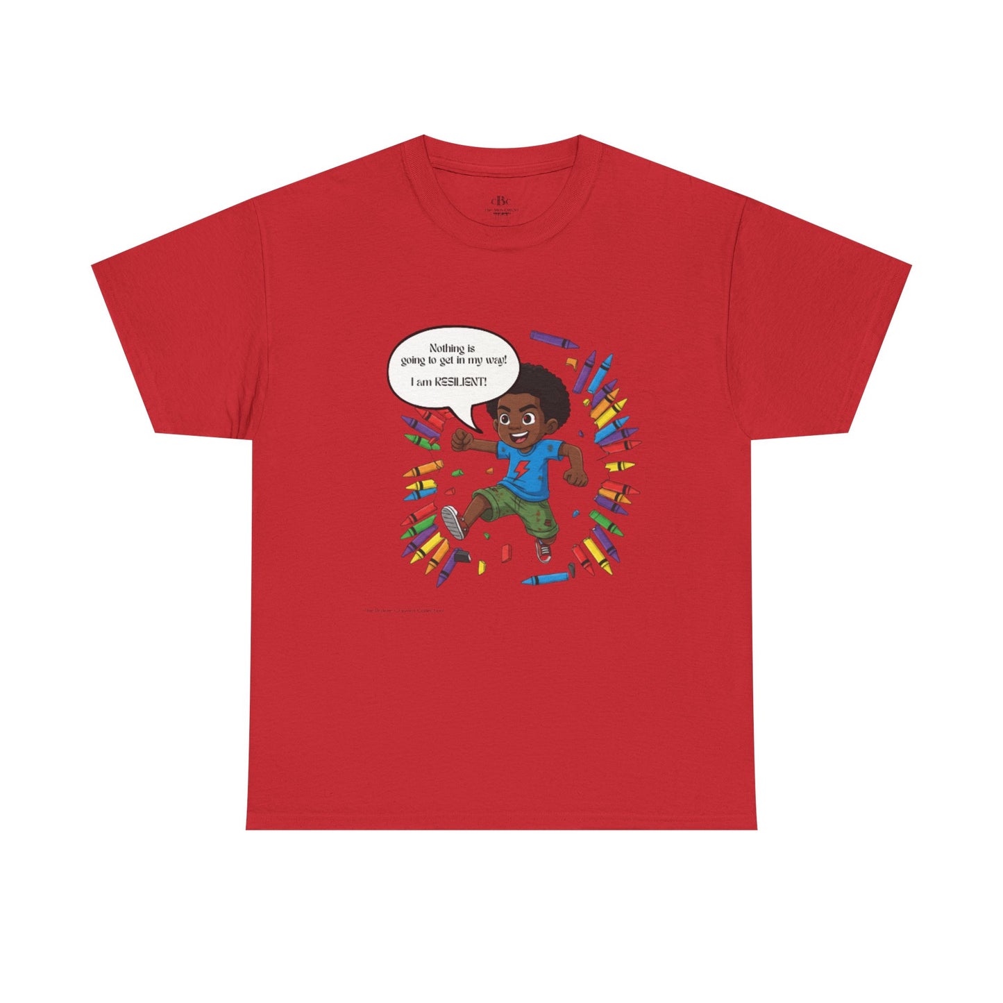 Broken Crayons I Am Resilient"  T-Shirt - Black Boy Cartoon Tee
