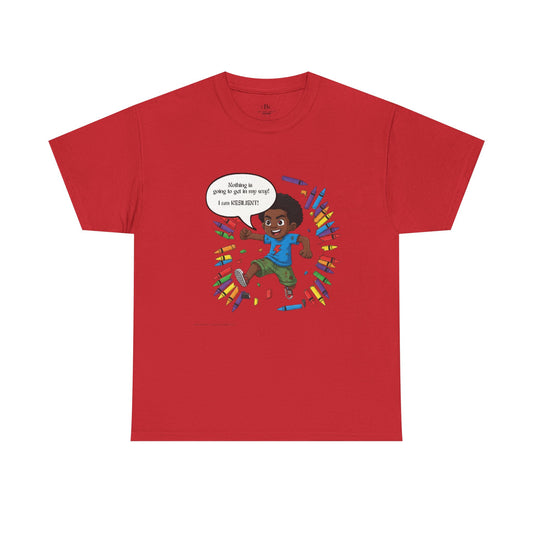 Broken Crayons I Am Resilient"  T-Shirt - Black Boy Cartoon Tee