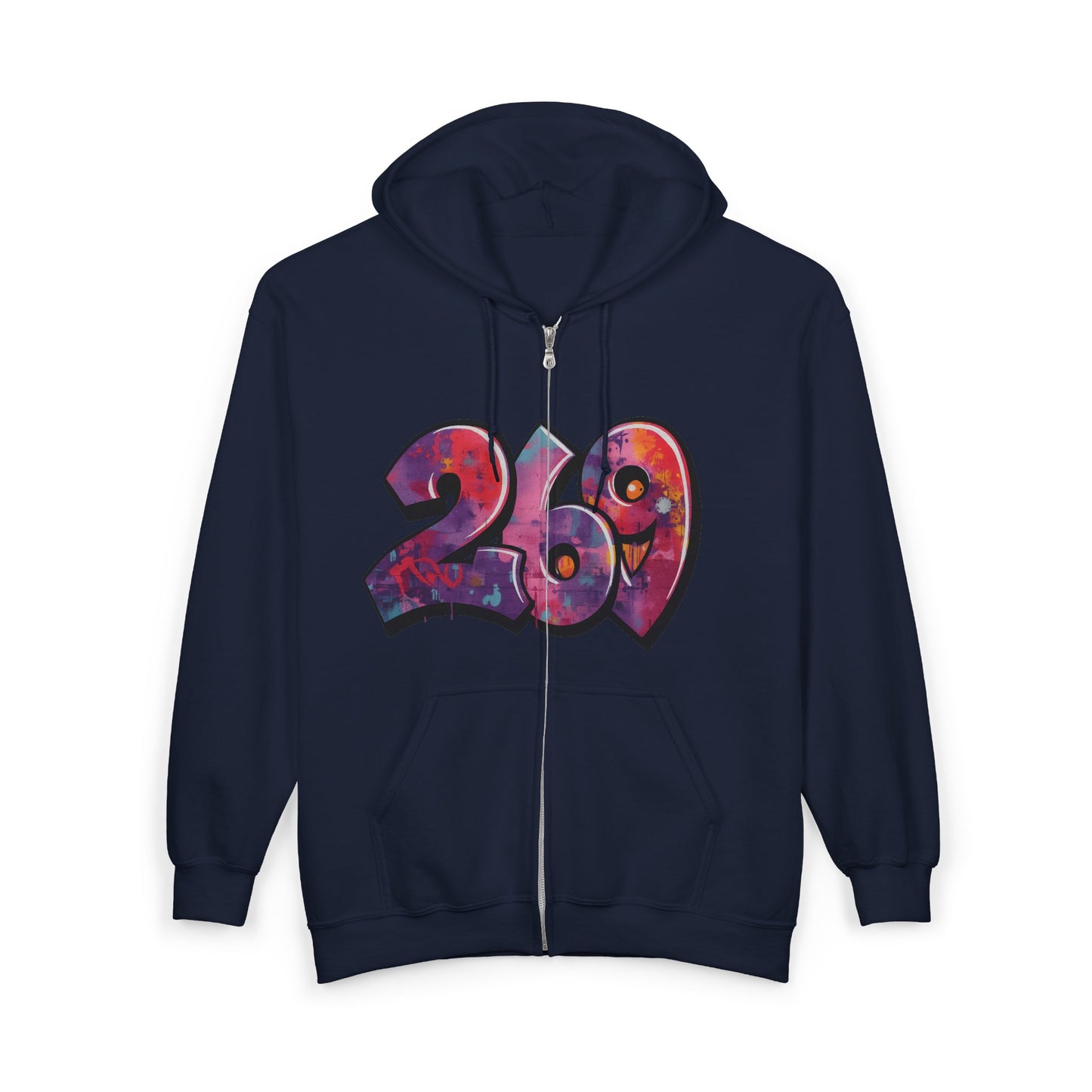 Broken Crayons Collection 269 Colorful Graffiti Zip Hoodie - Urban Wear for Teens, Street Style, Casual Outfits