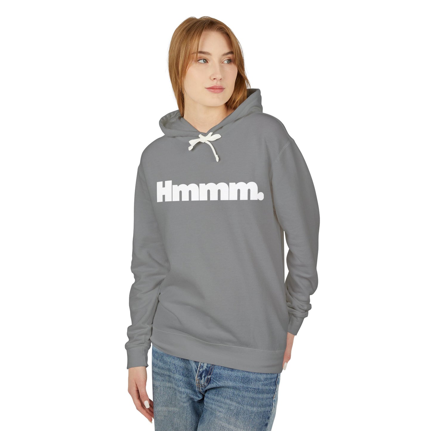 Broken Crayons Collection Hmmmm. Hoodie —  Graphic Hoodie with Front "Hmmm." Text & Back Question Mark Design