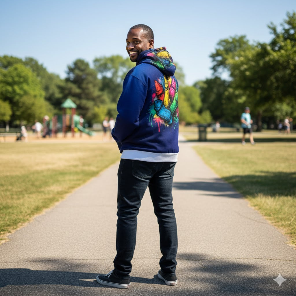 Broken Crayons Collection Colorful Motivational Unisex Pullover Hoodie, Trendy Streetwear, Artsy Outfit,