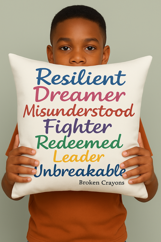 Resilient Dreamer Pillow | Empowerment Decor – Broken Crayons Collection