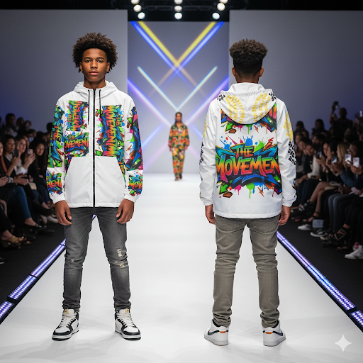 Graffiti “The Movement™” Windbreaker – Bold Streetwear Jacket | Broken Crayons Collection™